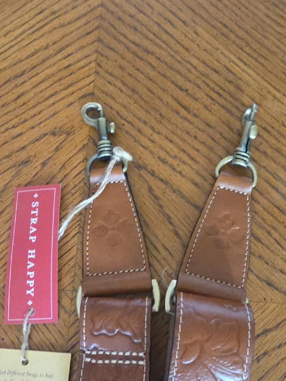 New With Tags! Never Used Strap Happy hand-tooled leather strap by Patricia Nash - Picture 4 of 8